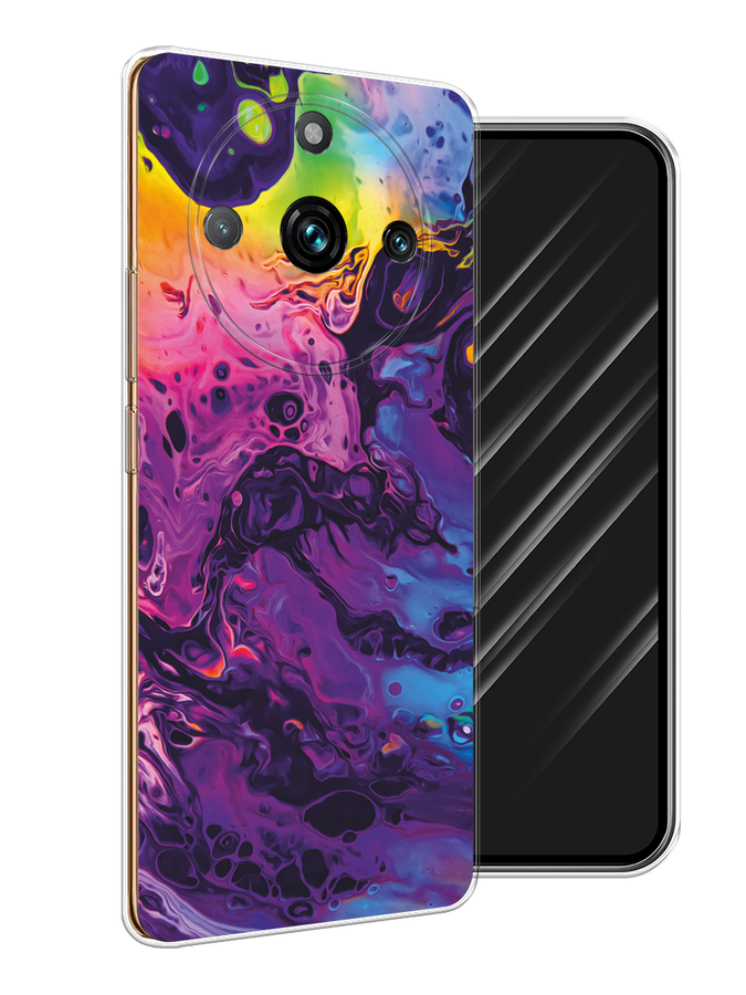 

Чехол Awog на Realme 11 "ACID fluid", Бордовый, 2514150-3