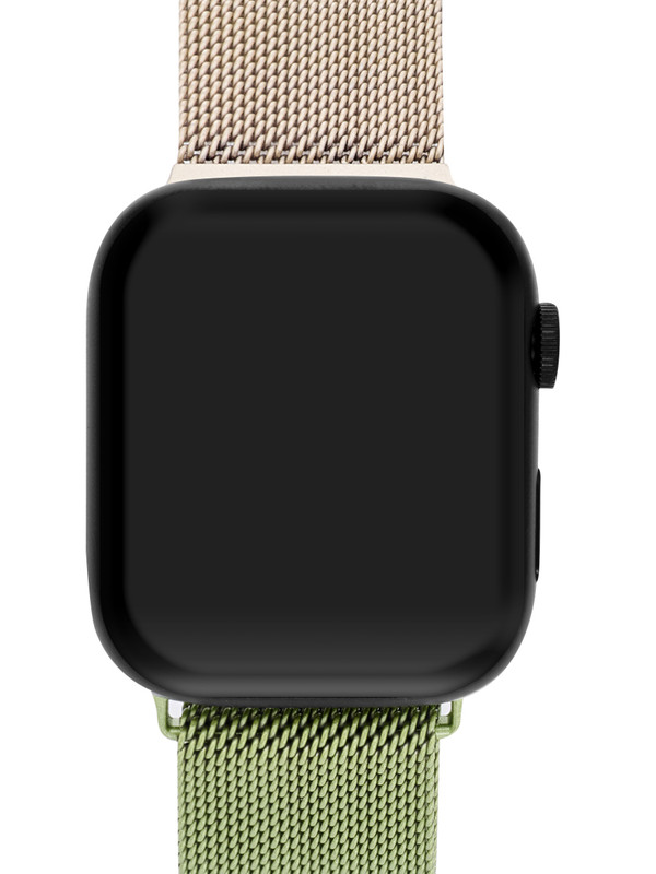 Ремешок Mutural для Apple Watch Series 1 42 mm металлический Зелёно-золотой