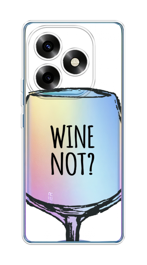 

Чехол на Itel S23+ "Wine not white", Белый, 3201550-1