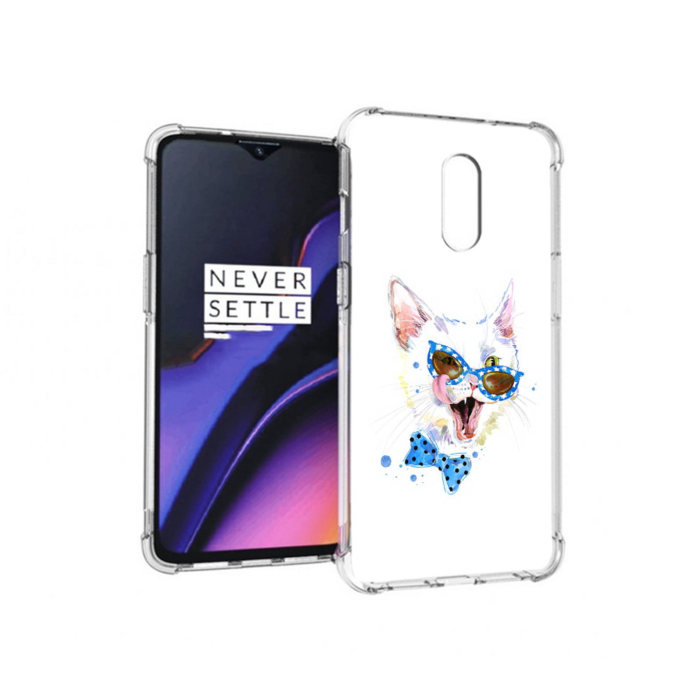 

Чехол MyPads Tocco для OnePlus 7 белый кот (PT227043.140.229), Прозрачный, Tocco