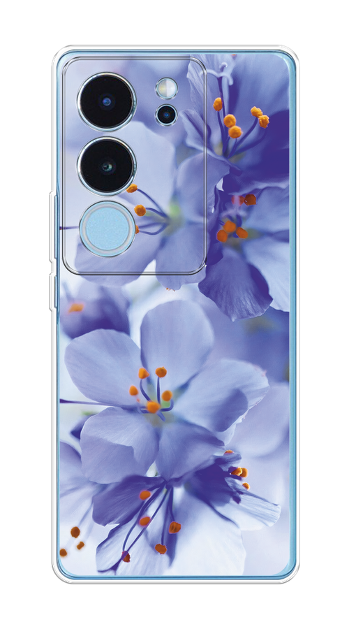

Чехол на Vivo V29 5G "Фиолетовые цветки", 269350-1