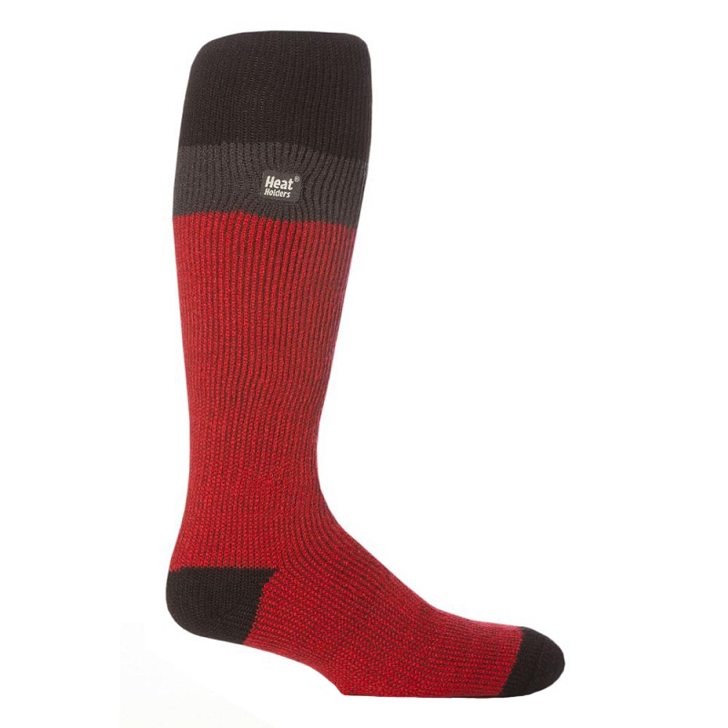 фото Термоноски мужские ski sock, красный / серый / черный (39-45) heat holders