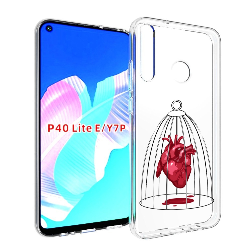 

Чехол бампер MyPads сердце в клетке для Huawei P40 Lite E., Прозрачный, Tocco