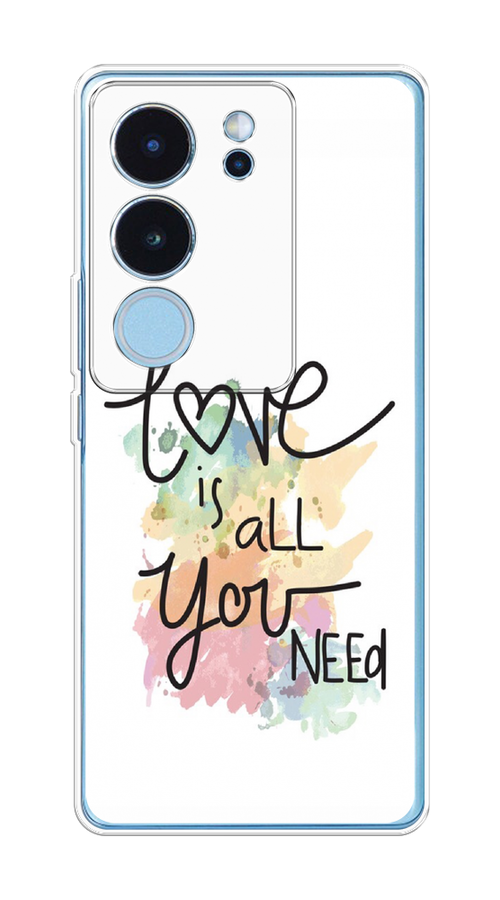 

Чехол на Vivo V29 5G "Love is all you need", Белый;черный;зеленый, 269350-1