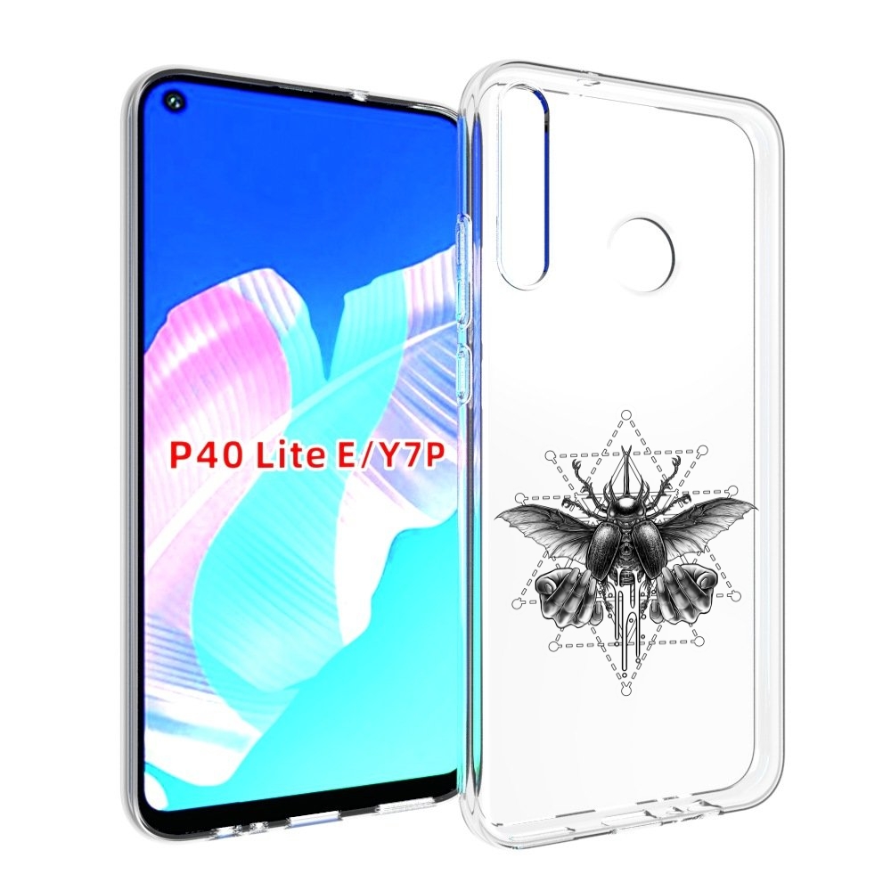 

Чехол бампер MyPads скарабей для Huawei P40 Lite E., Прозрачный, Tocco