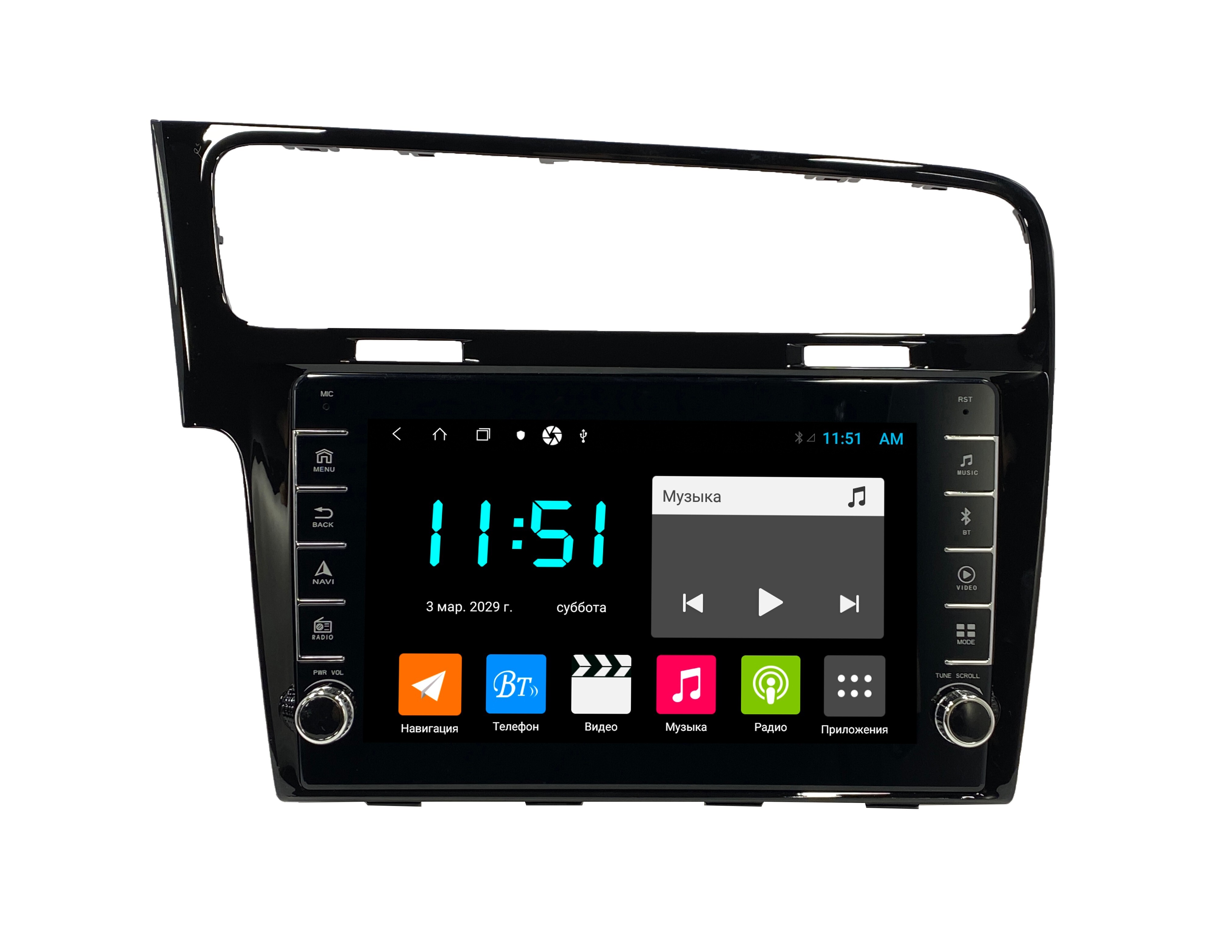 Автомагнитола ANDROID Volksvagen Golf7 Android 12 464GB с крутилками Мультируль ШГ 2819700₽