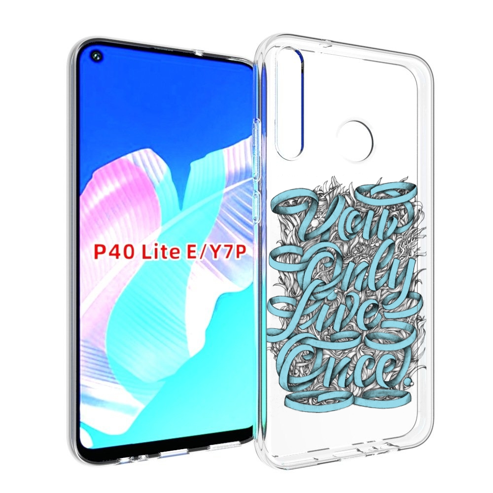 

Чехол бампер MyPads слова из ленты абстракция для Huawei P40 Lit, Прозрачный, Tocco