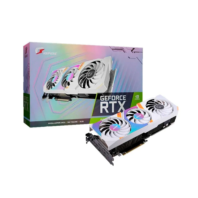 фото Видеокарта colorful nvidia geforce rtx 3060 ti 8 гб (igame ultra w oc g6x v2-v)