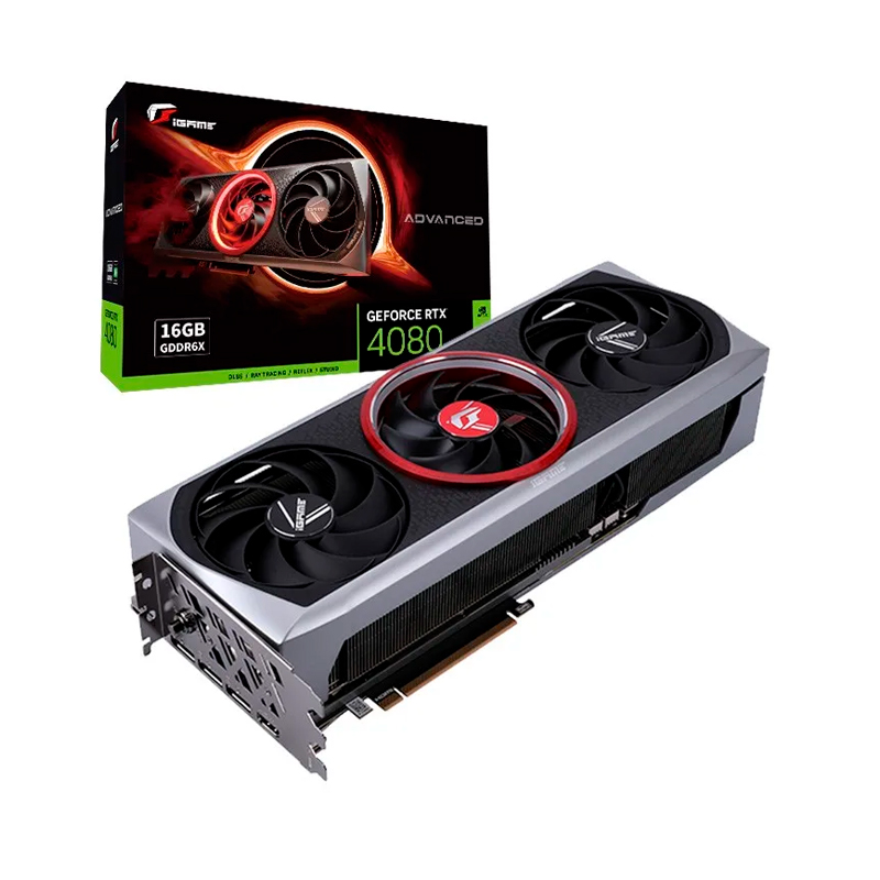 фото Видеокарта colorful nvidia geforce rtx 4080 igame 16gb (rtx 4080 16gb advanced oc-v)