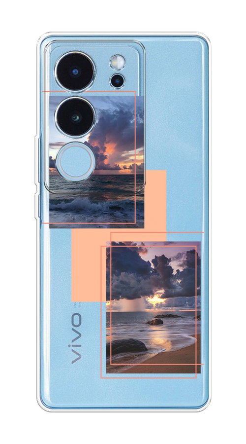 

Чехол на Vivo V29 5G "Sky collage", Розовый;прозрачный;синий, 269350-1