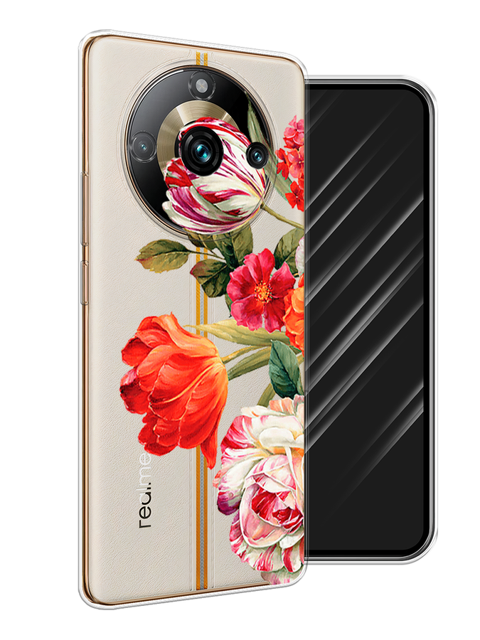 

Чехол Awog на Realme 11 "Весенний букет", Красный;розовый;зеленый, 2514150-8