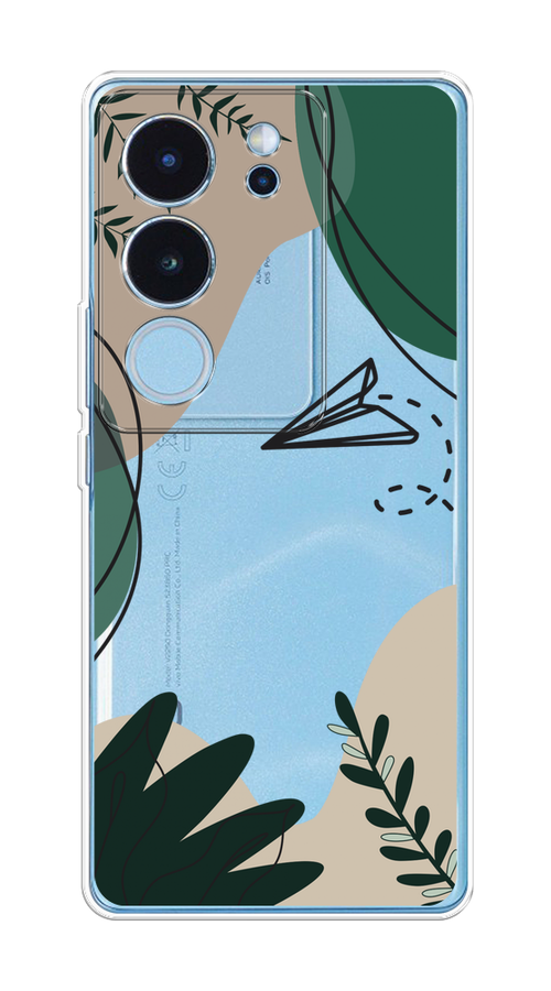 

Чехол на Vivo V29 5G "Secret Garden", Зеленый;бежевый;черный, 269350-1