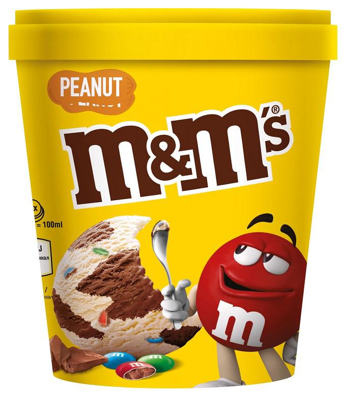 Мороженое молочное M&M's карамель-драже-арахис 295 г