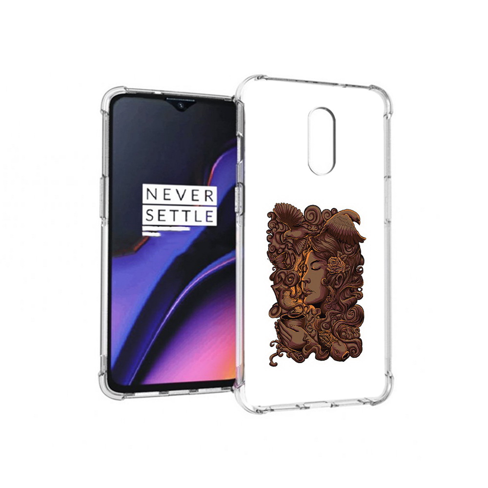 

Чехол MyPads Tocco для OnePlus 7 девушка с длинными волосами абстракция (PT227043.140.312), Прозрачный, Tocco