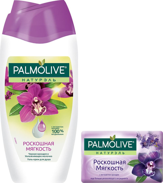 фото Набор palmolive натурэль роскошная мягкость гель для душа 250 мл и туалетное мыло 90 г