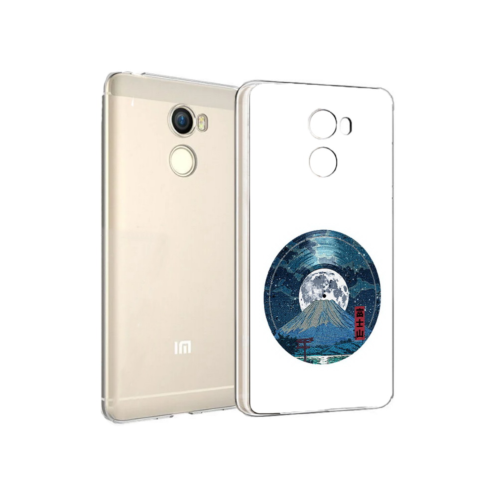 Чехол MyPads Tocco для Xiaomi Redmi 4 нарисованная виниловая гора с луной