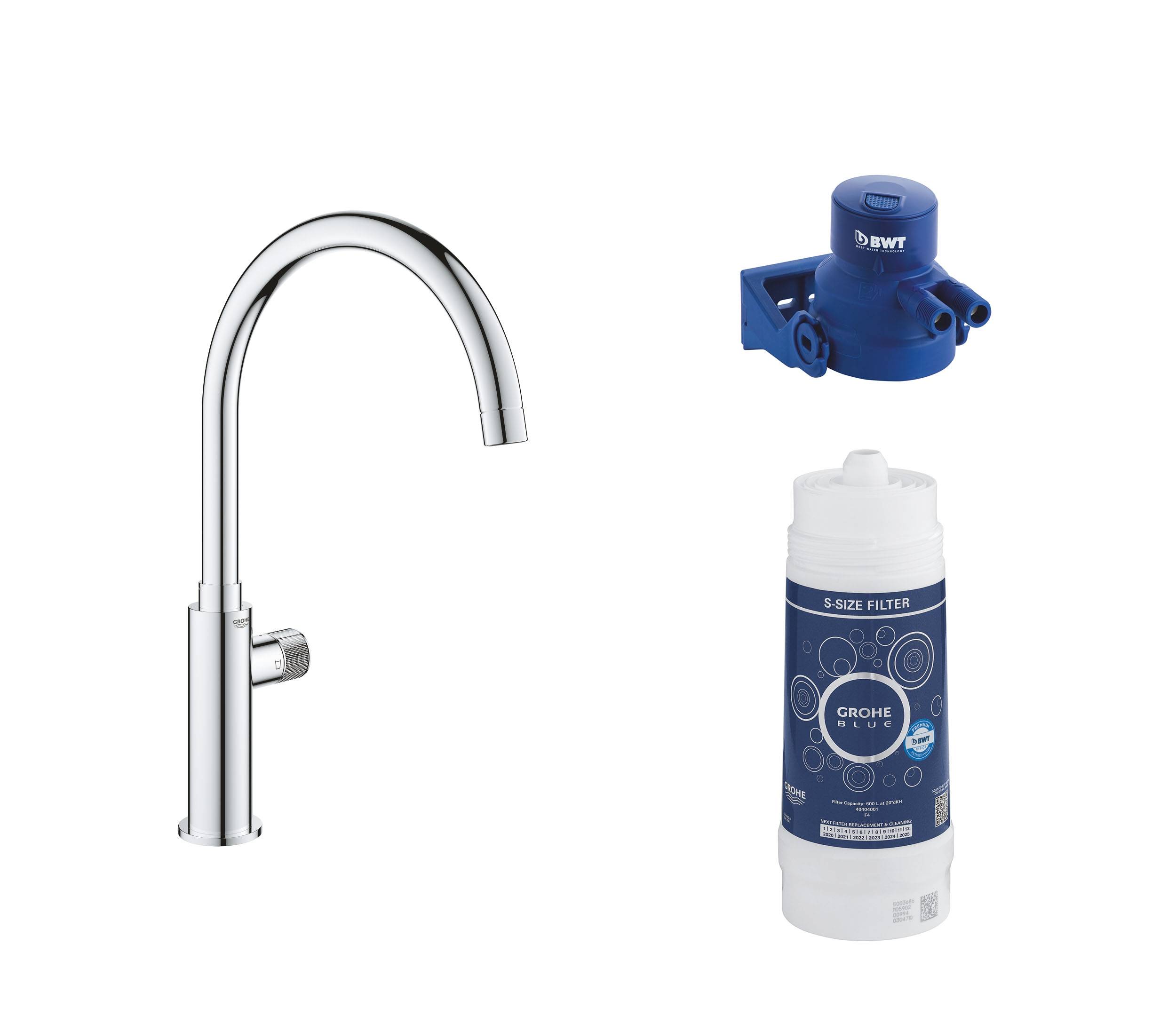 фото Вентиль для кухни grohe blue pure mono для подачи фильтрованной воды, хром