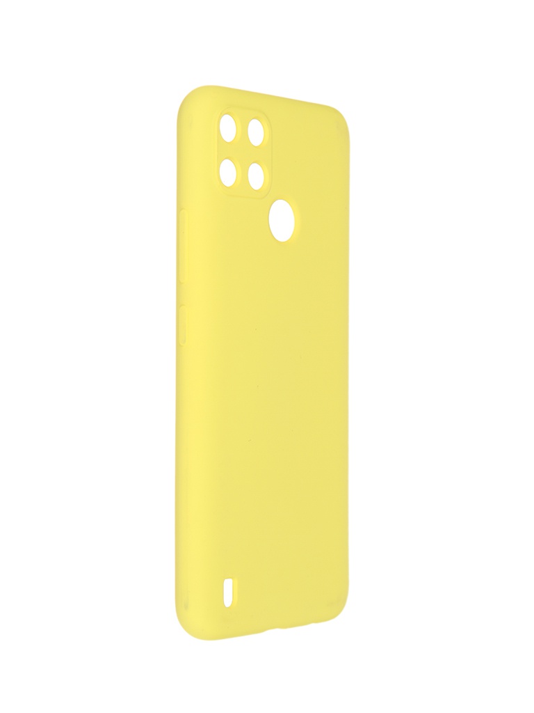 фото Чехол pero для realme c21y liquid silicone yellow pcls-0086-yw