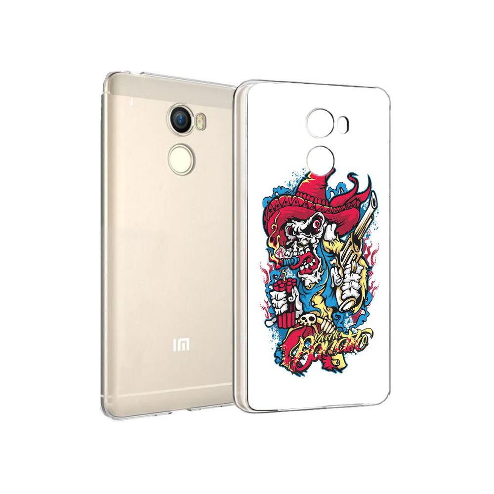 

Чехол MyPads Tocco для Xiaomi Redmi 4 нарисованный скелет с писталетом (PT47306.287.513), Прозрачный, Tocco