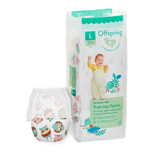 

Трусики-подгузники Offspring OFIN0013-1400 Совы 36 шт