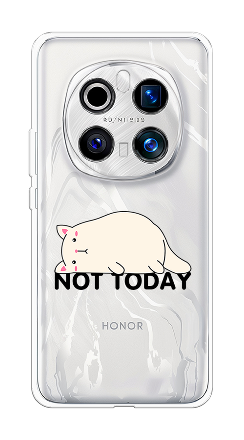 

Чехол на Honor Magic 7 Pro Cat not today, Белый;розовый;черный, 6125650-1