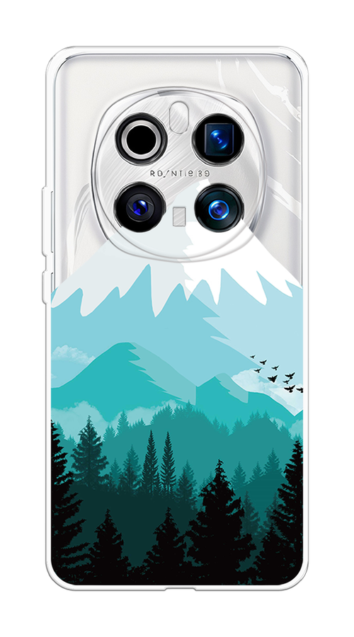 

Чехол на Honor Magic 7 Pro Синяя снежная гора, Белый;голубой;бирюзовый, 6125650-1