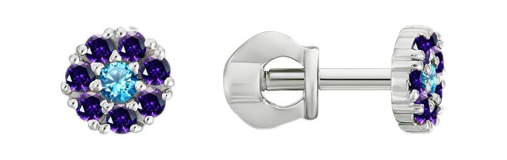 Серьги из серебра с фианитом Veronika S630-1150M1