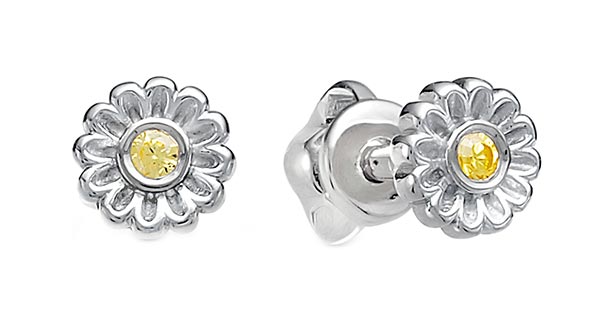 Серьги из серебра с фианитом Veronika S630-2050ZHL