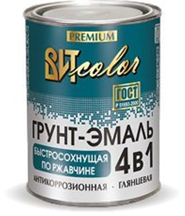 

Грунт-эмаль по ржавчине 4 в 1 быстросохнущая желтая 1,8 кг сушка 5 часов ВИТ color
