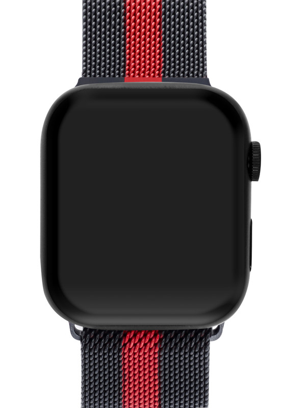 Ремешок для Apple Watch Series 3 38 мм Mutural металлический Чёрно-красный