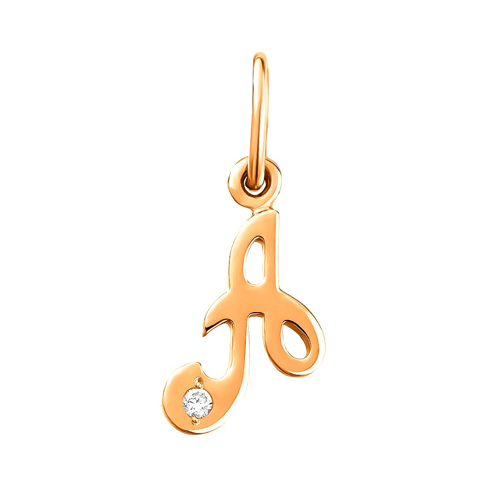 

Подвеска из красного золота 585Gold 603001455, фианит, 603001455