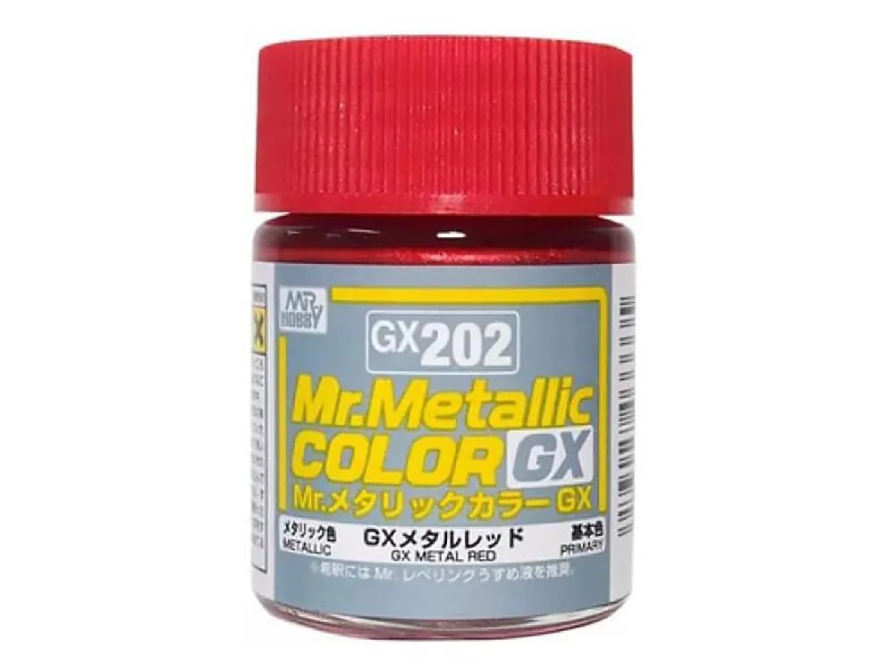 Краска Gunze Sangyo Mr.Hobby Mr.Metallic Color GX: красный металлик 18мл GX202