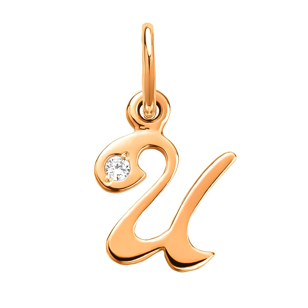 

Подвеска из красного золота 585Gold 603003459, фианит, 603003459