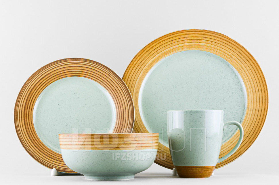 

Набор столовый Императорский фарфоровый завод Песчаный пляж 4 персоны 16 предметов, Разноцветный