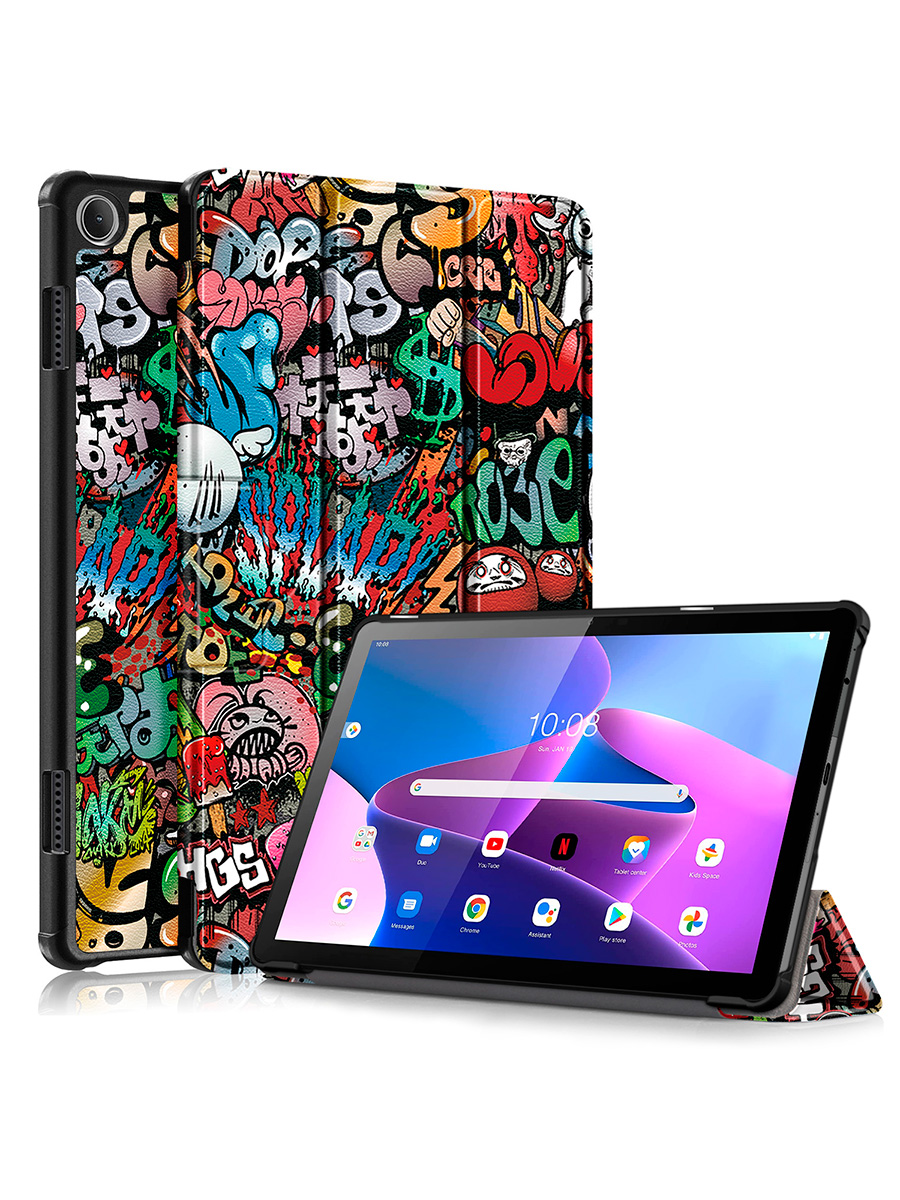 

Чехол Zibelino для Lenovo Tab M10 (328F) (10.1") Граффити с магнитом, ZT-LEN-328F