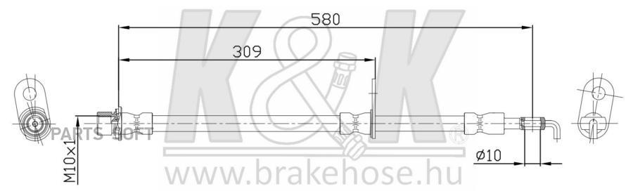 

Шланг тормозной K&K
