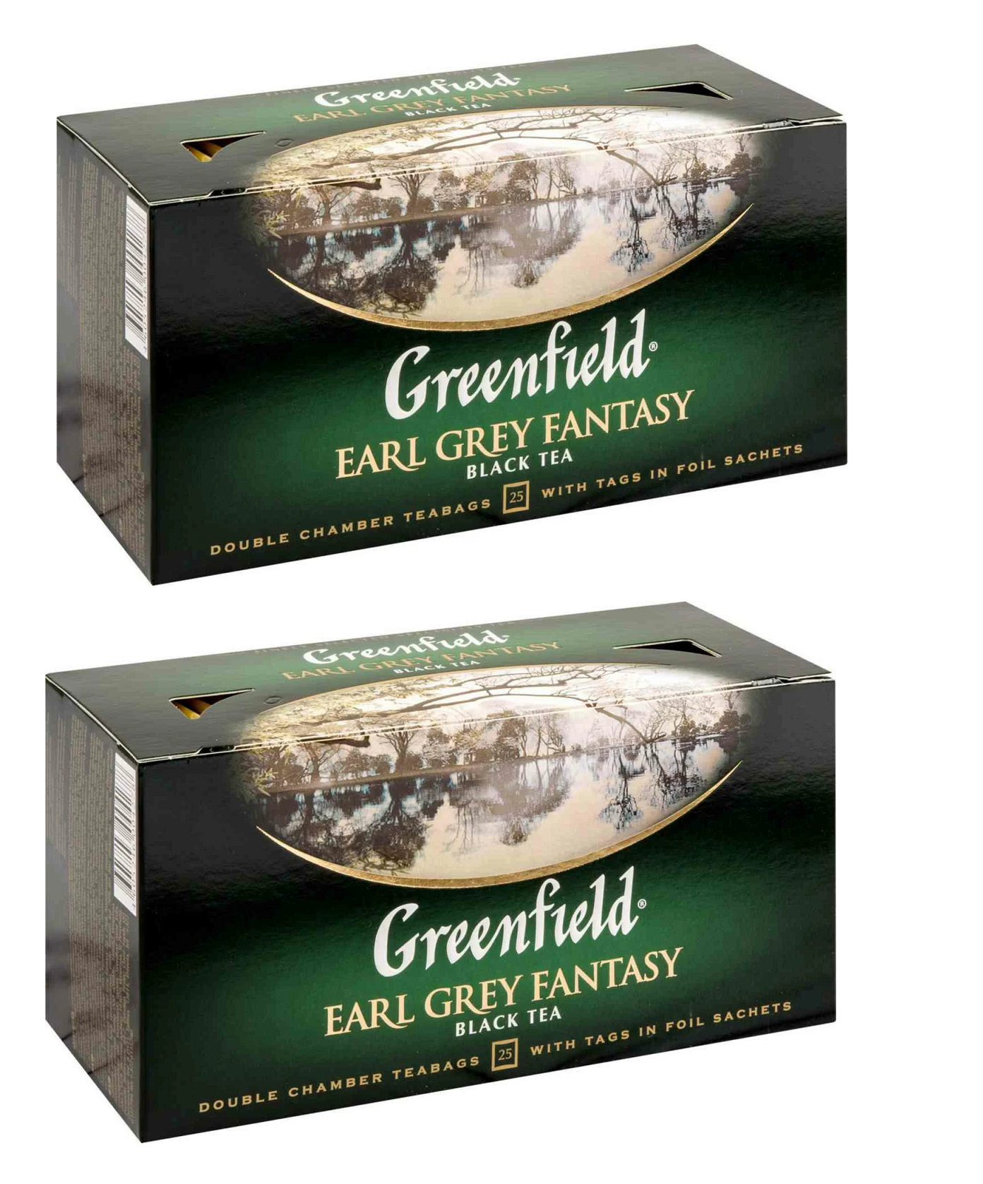 

Чай черный Greenfield Earl Grey Fantasy, 25 пакетиков по 2 г, 2 шт