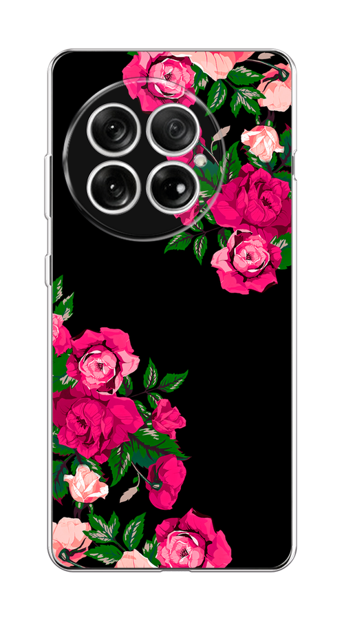 

Чехол на OnePlus 13 "Розы фуксия", Черный;розовый;зеленый, 155350-1