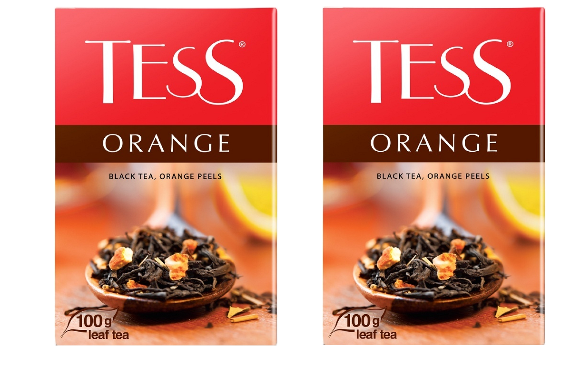 Чай черный Tess Orange листовой, 100 г * 2 шт