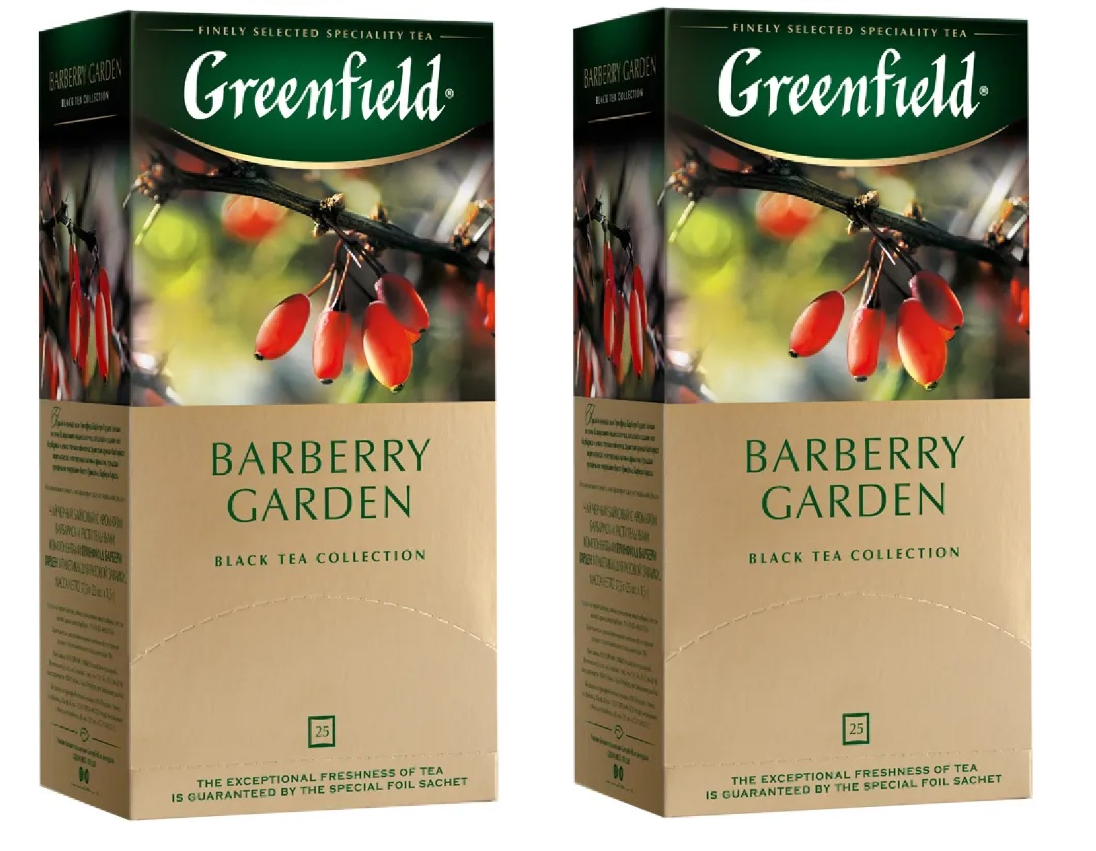 

Чай черный Greenfield Barberry Garden, 25 пакетиков по 1,5 г, 2 шт