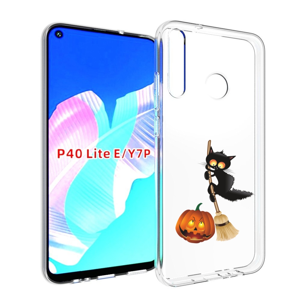 

Чехол бампер MyPads хэлуинский котик для Huawei P40 Lite E., Прозрачный, Tocco