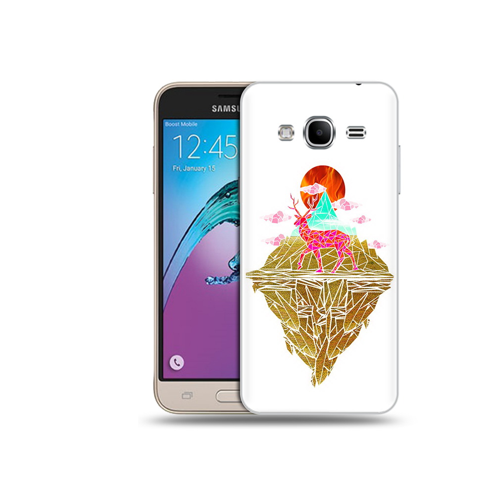 

Чехол MyPads Tocco для Samsung Galaxy J3 (2016) розовый олень абстракция (PT29089.580.586), Прозрачный, Tocco