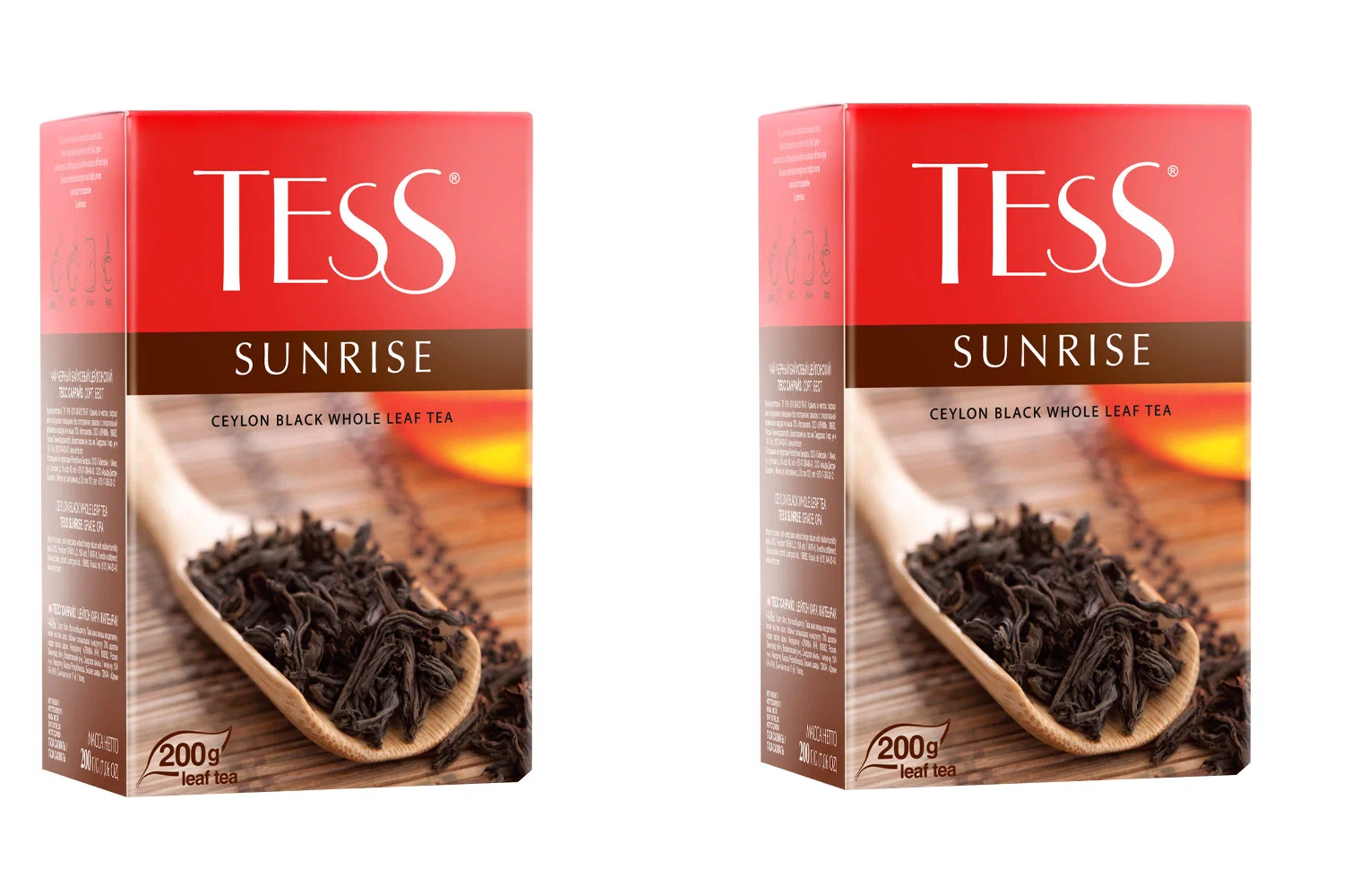 

Чай черный Tess Sunrise крупнолистовой, 200 г * 2 шт