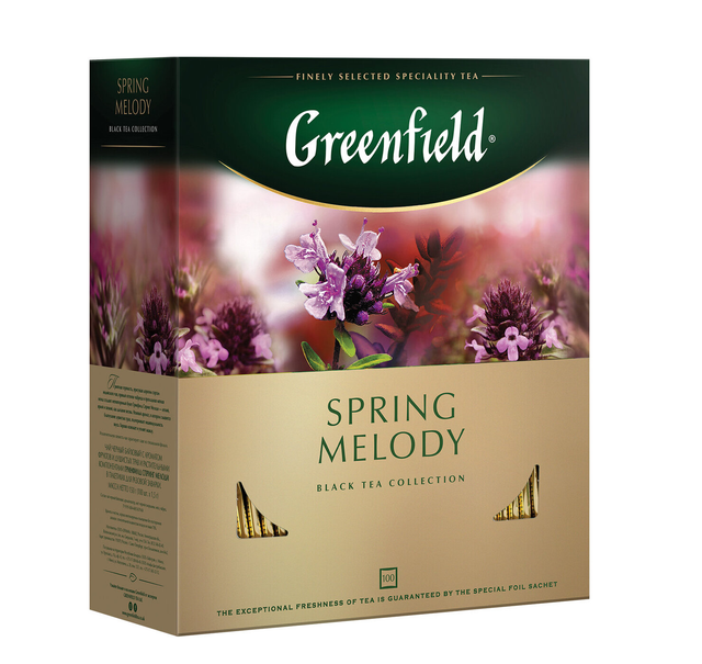 Чай черный Greenfield Spring Melody, 100 пакетиков по 1,5 г