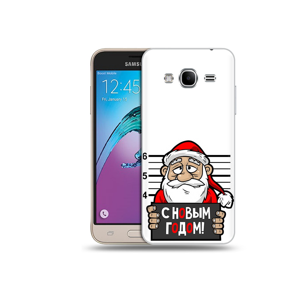 

Чехол MyPads Tocco для Samsung Galaxy J3 (2016) ДМ с новым годом заключенный, Прозрачный, Tocco