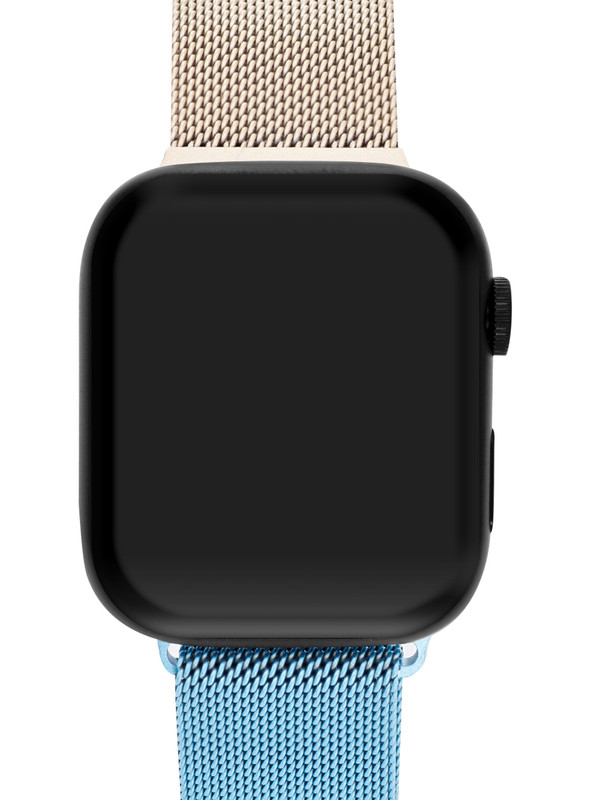 Ремешок Mutural для Apple Watch Series 7 41 mm металлический Сине-золотой