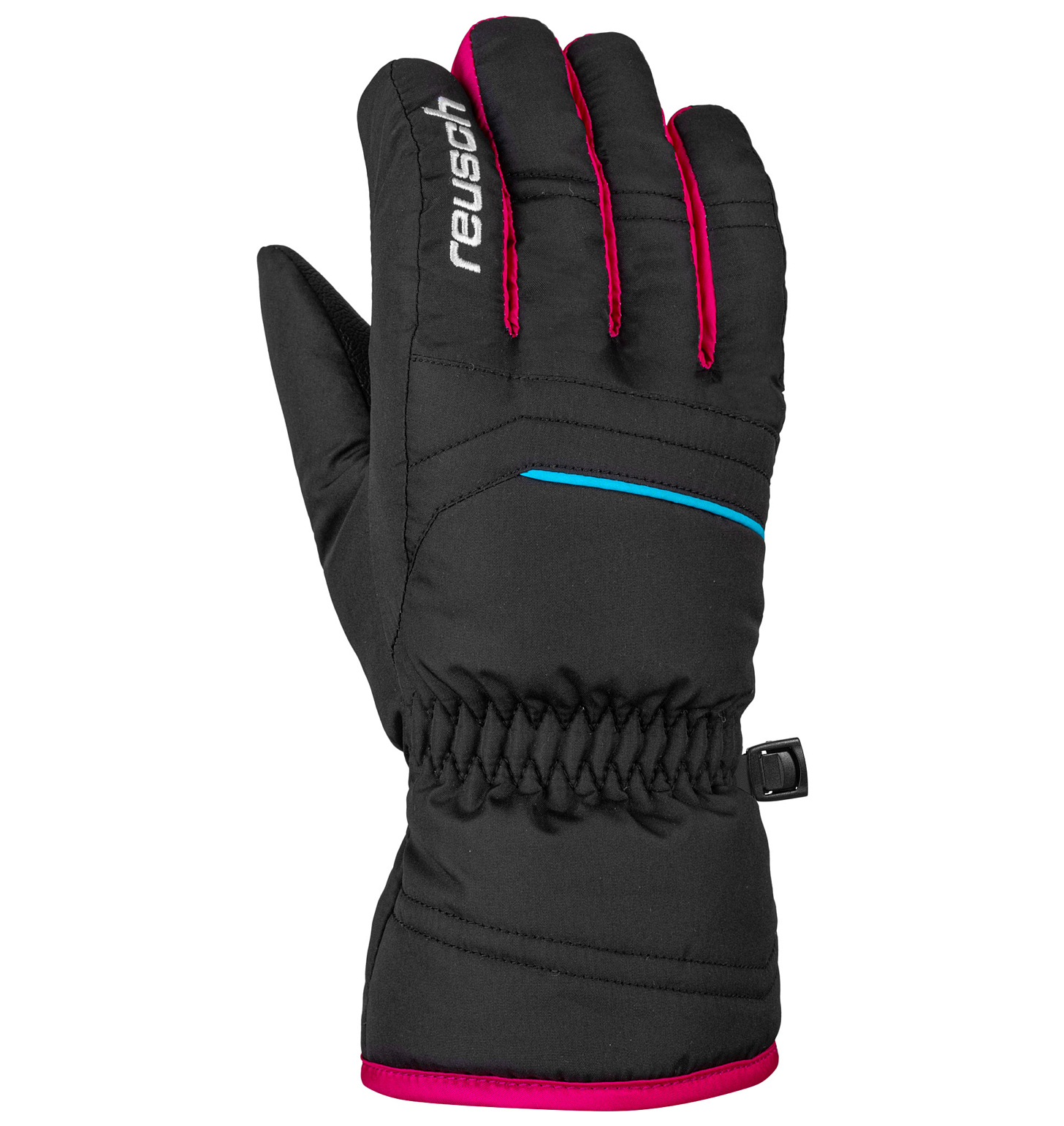 фото Перчатки горнолыжные reusch 2020-21 alan black/black/pink glo (inch (дюйм):5,5)