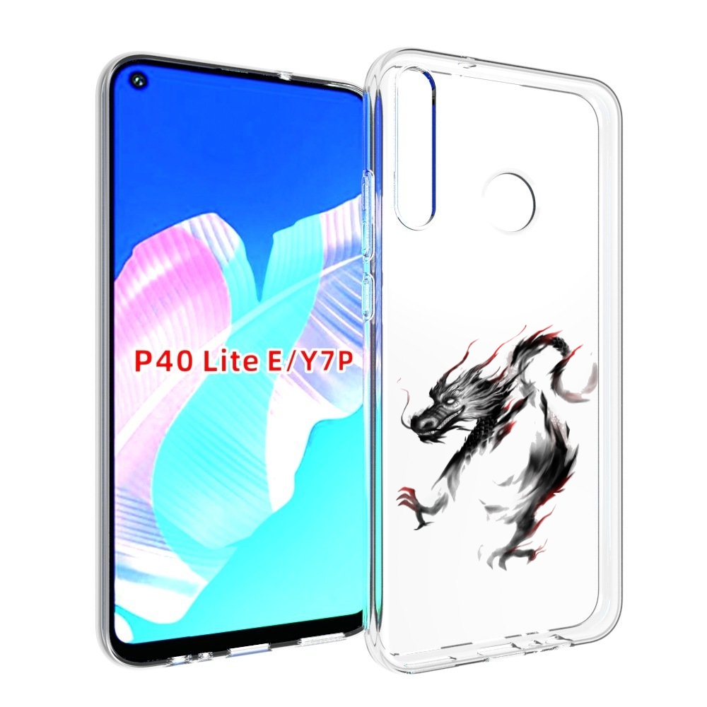 

Чехол бампер MyPads черный дракон для Huawei P40 Lite E., Прозрачный, Tocco