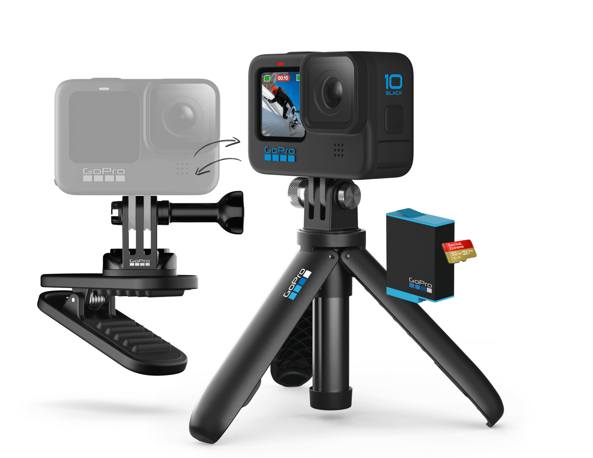 

Камера GoPro HERO10 Black + комплект аксессуаров, HDHX-101-CN