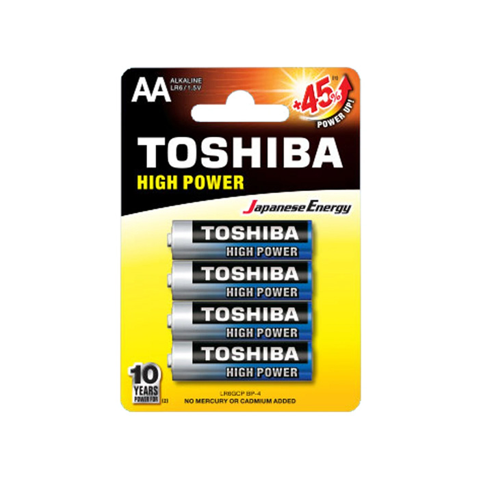 фото Батарейки toshiba alkaline aa lr6gcp bp-4, 4 шт